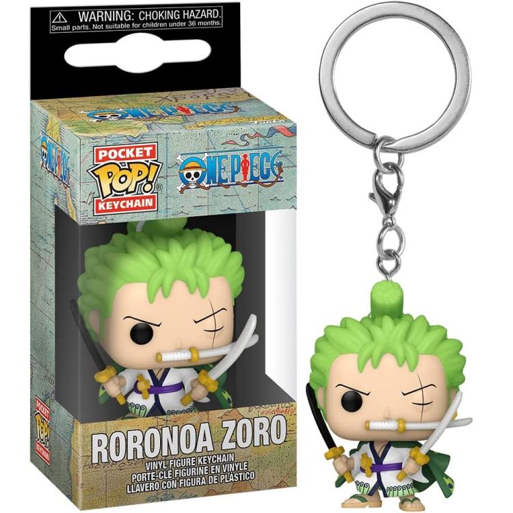 Funko Pop ! Animation - One Piece - Roronoa Zoro Vinyl 4Cm Keychain Portachiavi