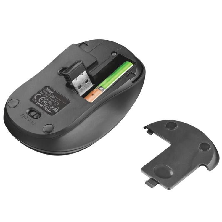Trust Ziva Wireless Optical Mouse 3 Pulsanti Ambidestro Ottico 1000 Dpi Nero Pc