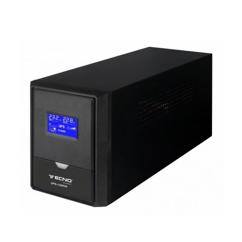 Tecno Ups Gruppo Di Continuita 1200Va 500W 3 Uscite Bivalenti Ac Restart Led Pc