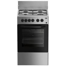 BEKO CUCINA A GAS 4 BRUCIATORI FORNO ELETTRICO 54LT 50x50 SILVER CSS42014FS