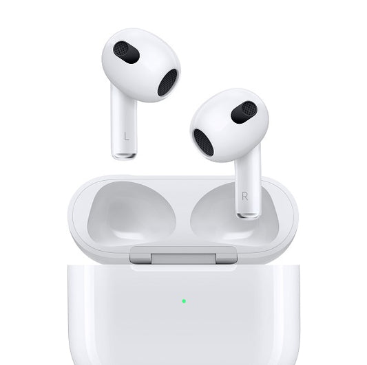 APPLE AURICOLARI AIRPODS 3 MME73ZM/A + CUSTODIA RICARICA WIRELESS IPHONE SPOTIFY