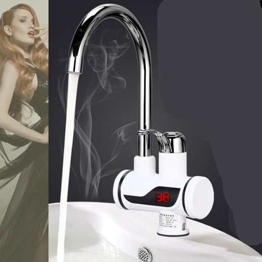 Rubinetto Miscelatore Elettrico Spina Caldaia Acqua Calda Istantanea + Display