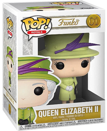 Funko Pop ! Royals -(01) Queen Elizabeth Ii Green Suit Vinyl (Regina Elisabetta)