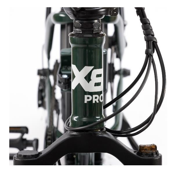 Nilox Bici Elettrica X8 Pro Bicicletta Pieghevole 250W Fat Scooter 36V Led Verde