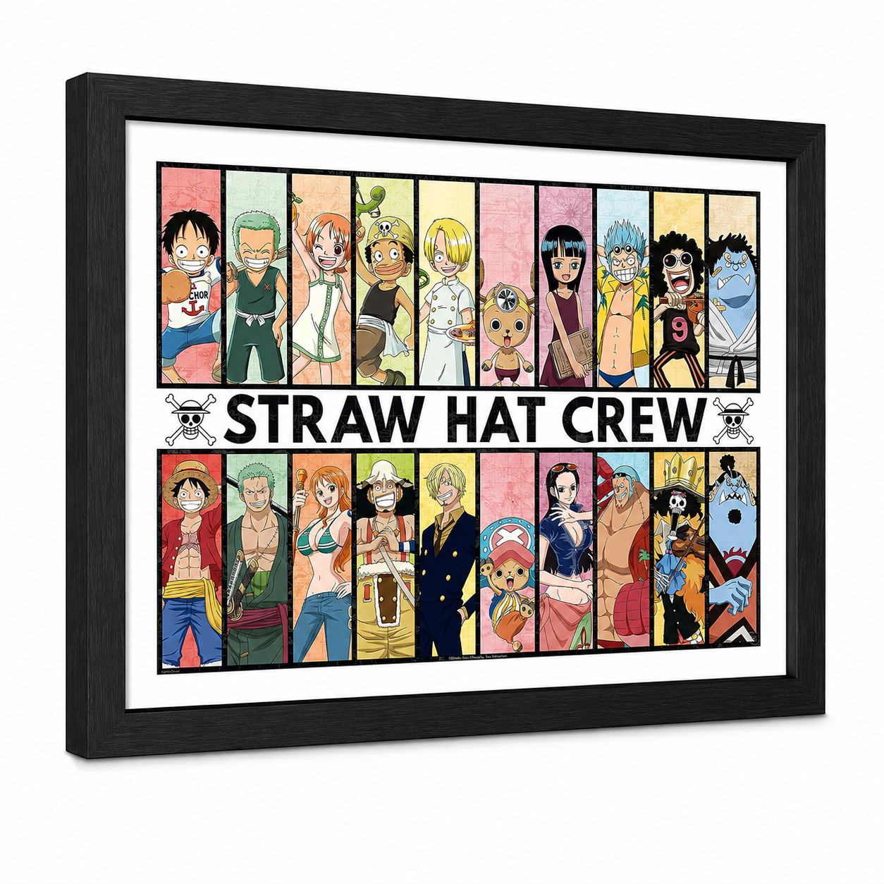 One Piece StrawHat Crew - (Past & Present) - Cornice Quadro Collector Print 30x40cm
