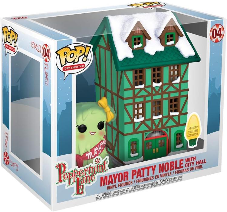 Funko Pop ! Town Christmas Peppermit Lane (04) Harry Patty Noble W/City Hall