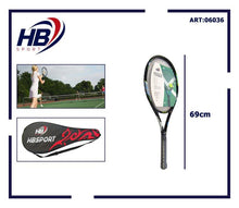 Hb Racchetta Da Tennis Adulto Con Grafica Nera Blu E Verde Fluo Custodia Inclusa