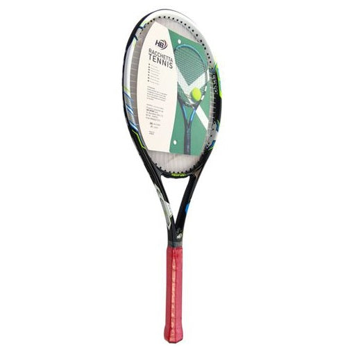 Hb Racchetta Da Tennis Adulto Con Grafica Grigio Nera Rossa Custodia Inclusa