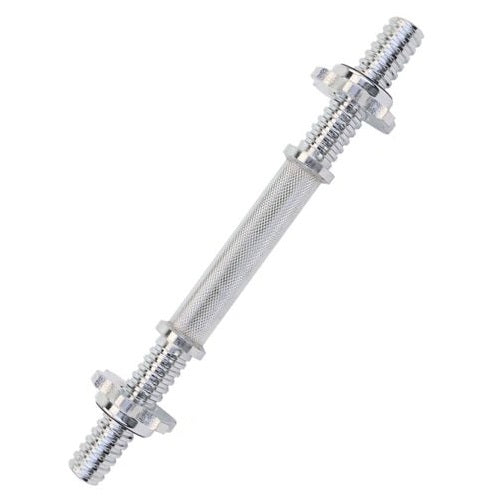Manubrio Bodybuilding Acciaio 35Cm Filettato Sollevamento Pesi Dischi Palestra
