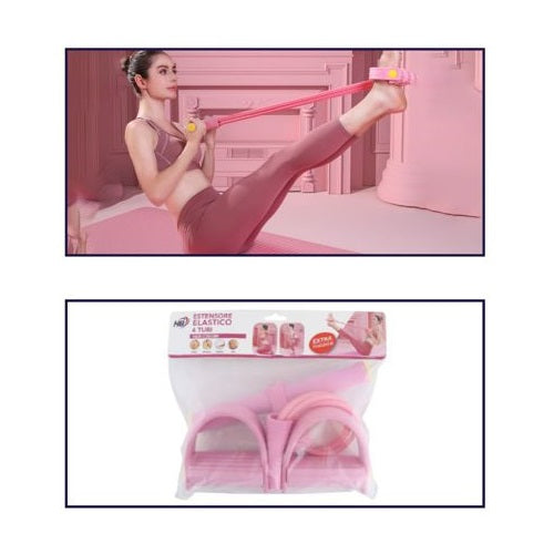 Elastico Fitness Estensore Per Esercizi Palestra Bodybuilding Pull Reducer Rosa