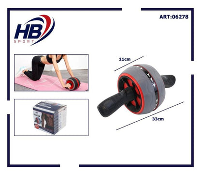 Ruota Ab Power Strecht Wheel Attrezzo Per Addominali Flessioni Glutei Spalle Red