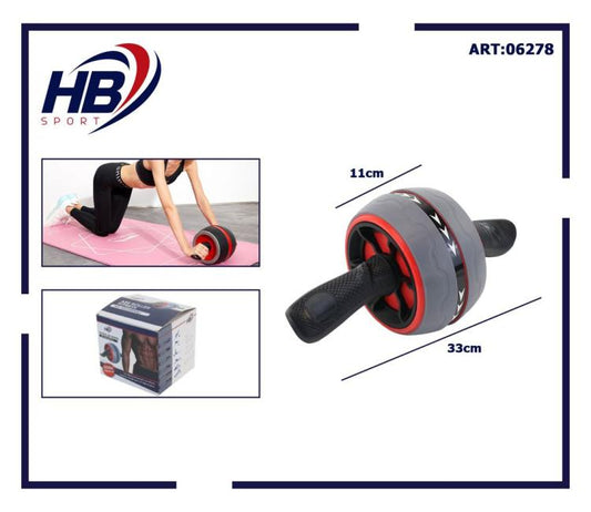 Ruota Ab Power Strecht Wheel Attrezzo Per Addominali Flessioni Glutei Spalle Red