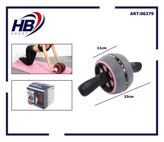 Ruota Ab Power Strecht Wheel Attrezzo Per Addominali Flessioni Glutei Spalle Pnk