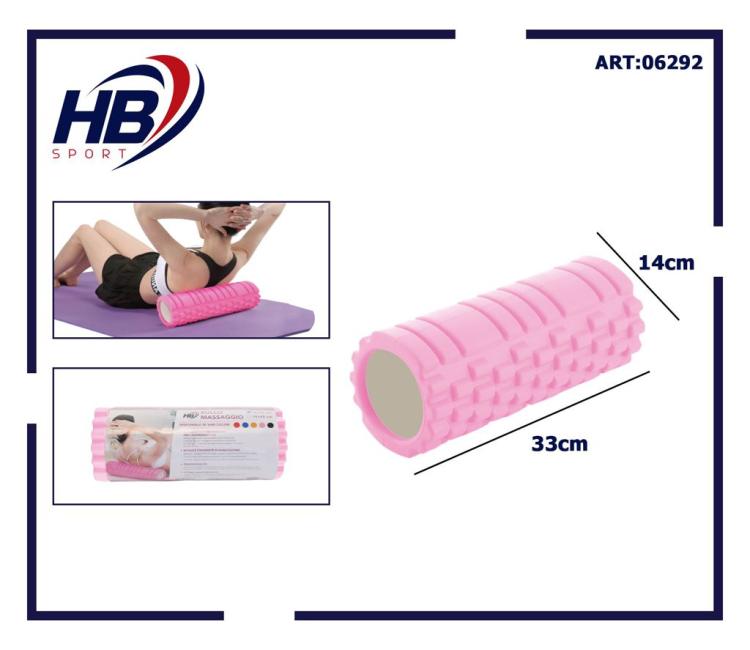 Foam Roller Rullo Massaggio 33X14Cm Cilindro Rigido Massaggiatore Yoga Pilates P