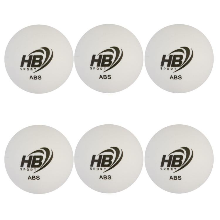 Hb 6Pz Palline Ping Pong Abs Palle Tennis Da Tavolo Sport Allenamento Bianco