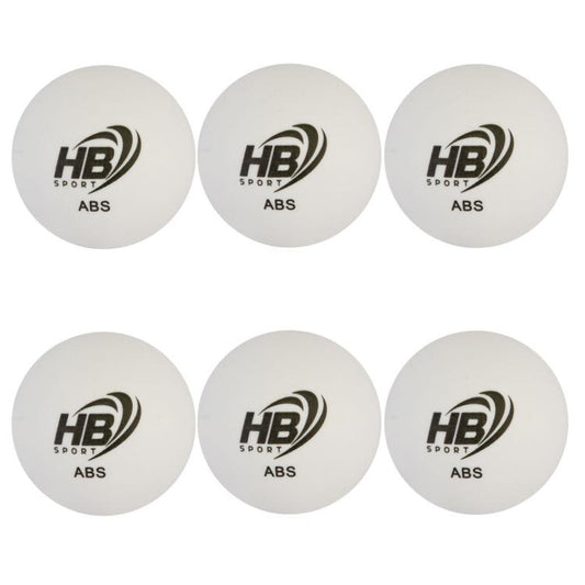 Hb 6Pz Palline Ping Pong Abs Palle Tennis Da Tavolo Sport Allenamento Bianco