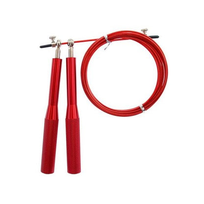 CORDA SALTO PER SALTARE PRO ACCIAIO PVC CARDIO MMA CROSSFIT BOXING FITNESS ROSSO