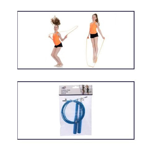 CORDA SALTO PER SALTARE PRO ACCIAIO PVC CARDIO MMA CROSSFIT BOXING FITNESS BLU