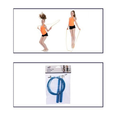 CORDA SALTO PER SALTARE PRO ACCIAIO PVC CARDIO MMA CROSSFIT BOXING FITNESS BLU
