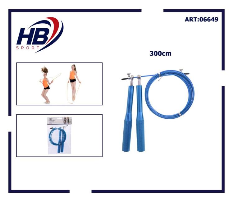 CORDA SALTO PER SALTARE PRO ACCIAIO PVC CARDIO MMA CROSSFIT BOXING FITNESS BLU