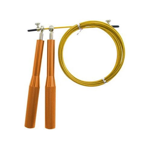 CORDA SALTO PER SALTARE PRO ACCIAIO PVC CARDIO MMA CROSSFIT BOXING FITNESS ORO