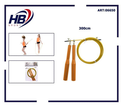 CORDA SALTO PER SALTARE PRO ACCIAIO PVC CARDIO MMA CROSSFIT BOXING FITNESS ORO