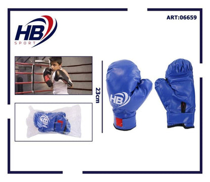Hb Guantoni Da Boxe Coppia Guanti Pugilato Bambini Per Allenamento Con Sacco Blu