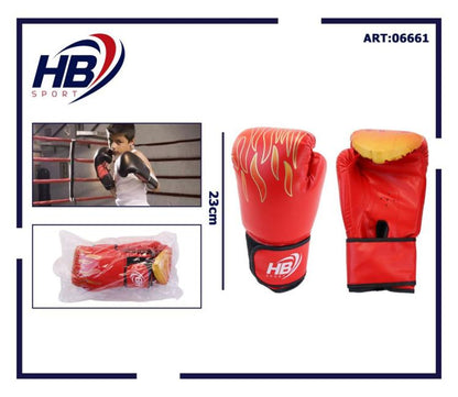 Hb Guantoni Da Boxe Coppia Guanti Pugilato Bambini Per Allenamento Sacco Rossi