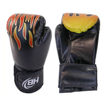 HB GUANTONI DA BOXE COPPIA GUANTI PUGILATO BAMBINI PER ALLENAMENTO SACCO NERI