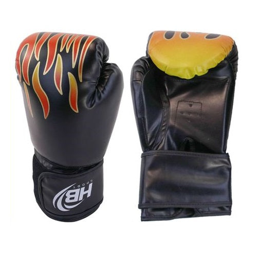 HB GUANTONI DA BOXE COPPIA GUANTI PUGILATO BAMBINI PER ALLENAMENTO SACCO NERI