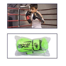 Hb Guantoni Da Boxe Coppia Guanti Pugilato Bambini Per Allenamento Sacco Verde