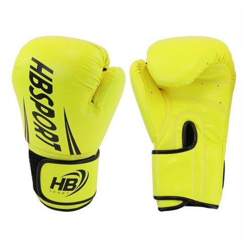 Hb Guantoni Da Boxe Coppia Guanti Pugilato Bambini Per Allenamento Sacco Gialli