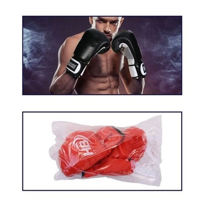 Hb Guantoni Da Boxe Coppia Guanti Pugilato Uomo Per Allenamento Con Sacco Rossi