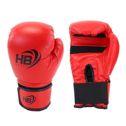 Hb Guantoni Da Boxe Coppia Guanti Pugilato Uomo Per Gara Allenamento Sacco Rosso