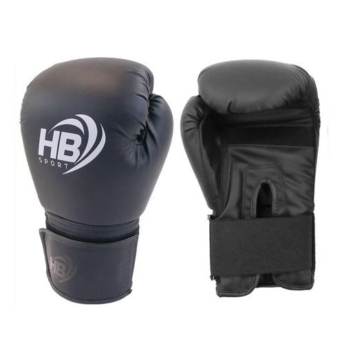 Hb Guantoni Da Boxe Coppia Guanti Pugilato Uomo Per Allenamento Sacco Gara Nero