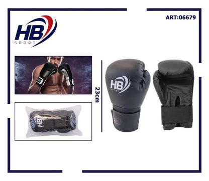 Hb Guantoni Da Boxe Coppia Guanti Pugilato Uomo Per Allenamento Sacco Gara Nero
