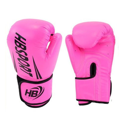 Hb Guantoni Da Boxe Coppia Guanti Pugilato Uomo Per Allenamento Sacco Gara Rosa