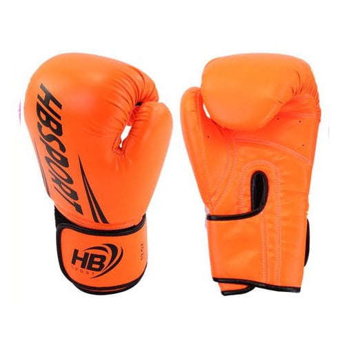 Hb Guantoni Da Boxe Coppia Guanti Pugilato Uomo Allenamento Sacco Gara Arancione
