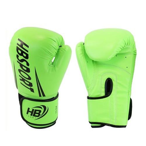 Hb Guantoni Da Boxe Coppia Guanti Pugilato Uomo Per Allenamento Sacco Gara Verde