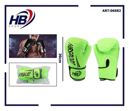 Hb Guantoni Da Boxe Coppia Guanti Pugilato Uomo Per Allenamento Sacco Gara Verde