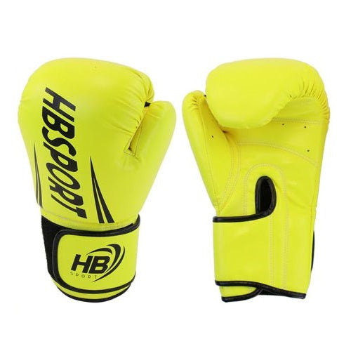 Hb Guantoni Da Boxe Coppia Guanti Pugilato Uomo Per Allenamento Con Sacco Giallo