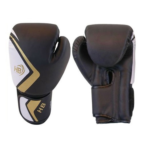 Hb Guantoni Da Boxe Coppia Guanti Pugilato Uomo Allenamento Sacco Gara Nero Oro