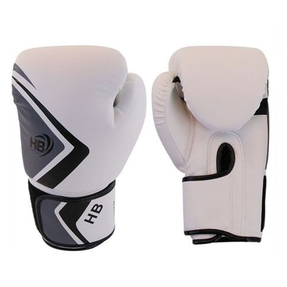 Hb Guantoni Da Boxe Coppia Guanti Pugilato Uomo Allenamento Sacco Gara Bianco