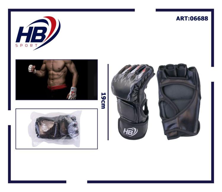 Guanti A Mezzo Dito Guantoni Da Combattimento/Allenamento Mma Thai Ufc | Nero