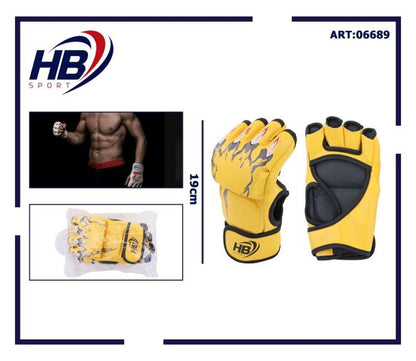 Guanti A Mezzo Dito Guantoni Da Combattimento/Allenamento Mma Thai Ufc | Giallo