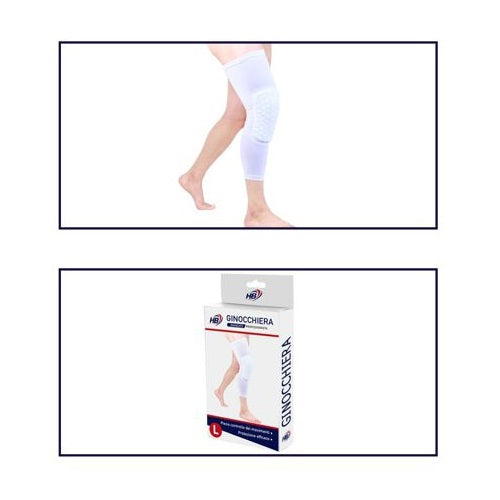 Ginocchiera Fascia Elastica Ginocchio Comoda Tutore Compressione Protezione (L)