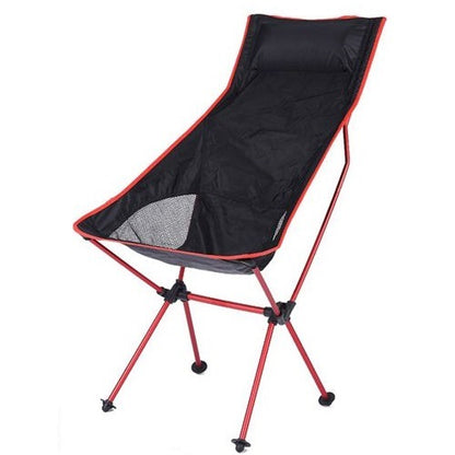 Sedia Pieghevole Campeggio Borsa Portatile Spiaggia Pesca Caccia Esterno (Rossa)