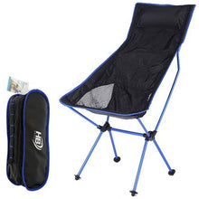 Sedia Pieghevole Campeggio + Borsa Portatile Spiaggia Pesca Caccia Esterno (Blu)