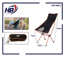 Sedia Pieghevole Campeggio Borsa Portatile Spiaggia Pesca Caccia Esterno Orange