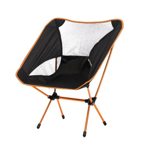 Sedia Pieghevole Campeggio Borsa Portatile Spiaggia Pesca Caccia Esterno Arancio